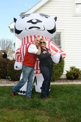 Our owners Bill and Cyndi are BIG Badger fans.