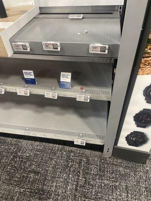 Empty shelves