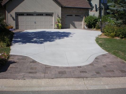 Decorative concrete driveway