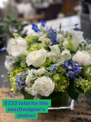 Designer's choice arrangement $200 sub total before the tax and delivery fee