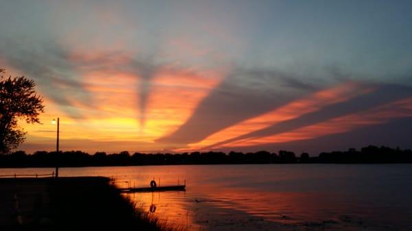 Sunset over Pike Lake Campground