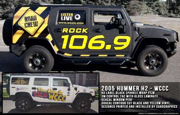 WCCC Hummer wrap, removal and install.