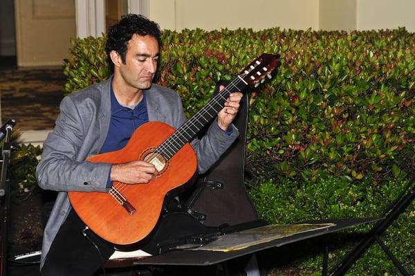 Payam performing at The Ritz Carlton, Laguna Niguel.  Providing a variety of Spanish Guitar, Jazz, and Singing Classic/Alt Rock.