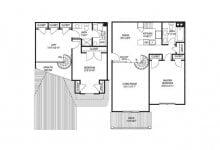 Two Bedroom Junior Loft Floorplan