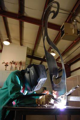 Pattie Byron at work in her studio www.pattiebyron.com