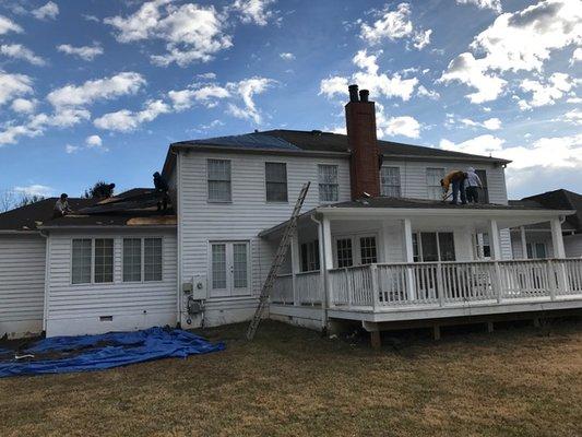 Roof installation process