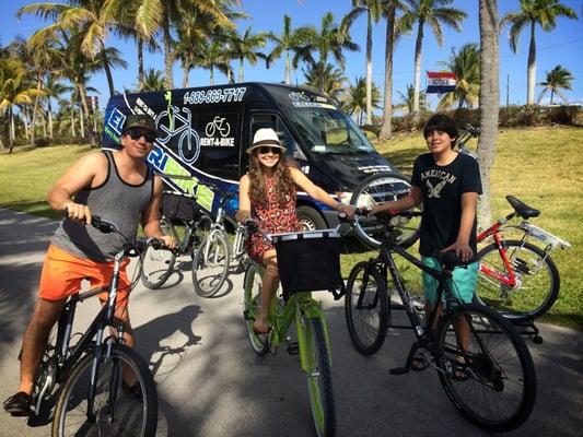 Bike Rental Haulover Park 10800 Collins Ave / standard bikes and electric bicycles
 
 From Aventura Florida , satisfied customers