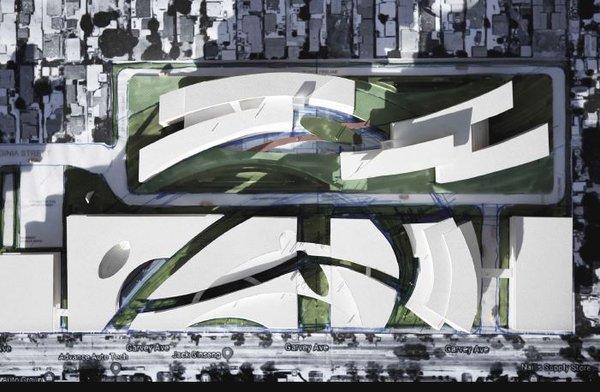 Model of a Mix-use site located in Rosemead, CA.