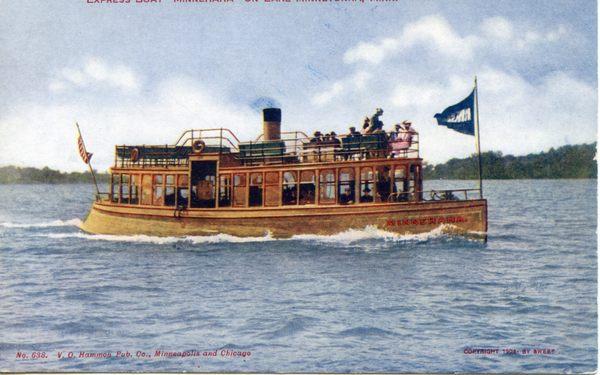 Streetcar steamboat "Minnehaha," 1906-1926.