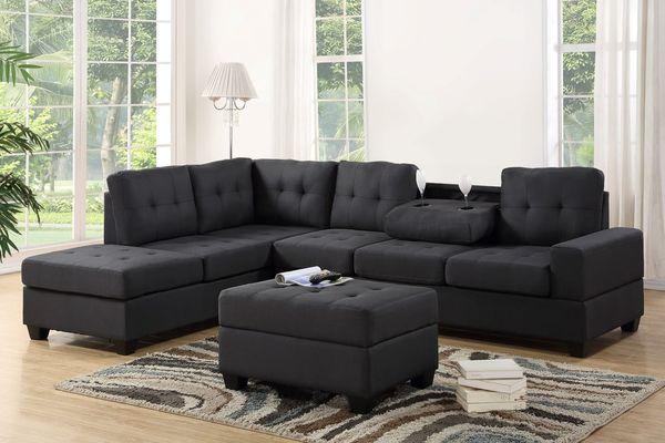 Heights sectional + ottoman $599