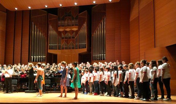 NCC sings in final dress rehearsal at Alice Tully Hall in the Juilliard Building with the New York City Master Chorale, May 2016