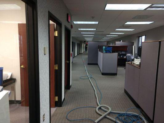 Big commercial job? No problem. Truck mounted vaccum! Did I mention this was on the second floor!?!