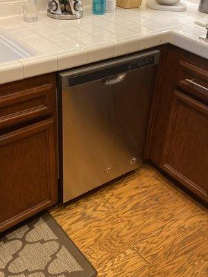 new dishwasher installed