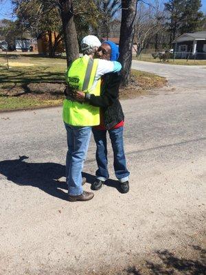 Volunteers aid in hurricane recovery in North Carolina.