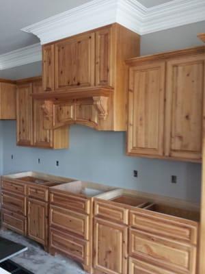 #2 Cypress kitchen cabinets. New construction 2014.