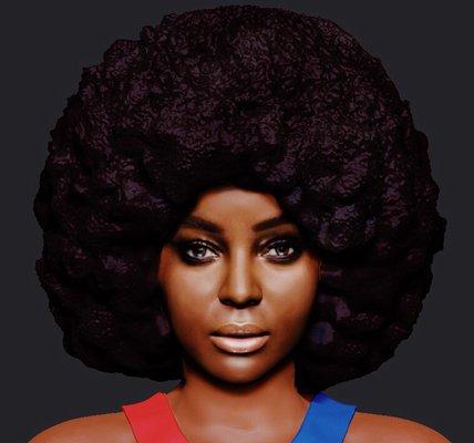 3d scan data of Amara La Negra used for AR or VR avatar animation.