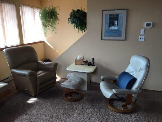 The comfortable consultation area.