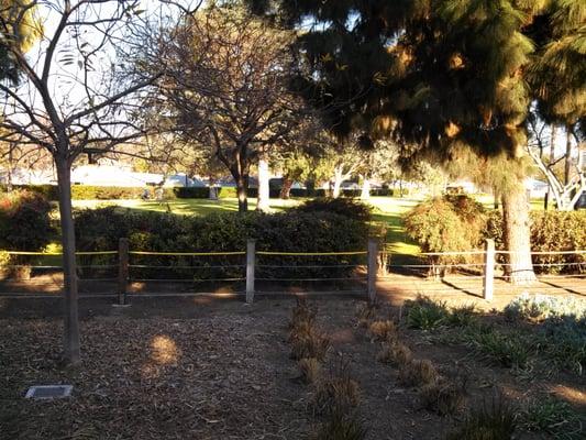 View from the bike path to the north side of the park.