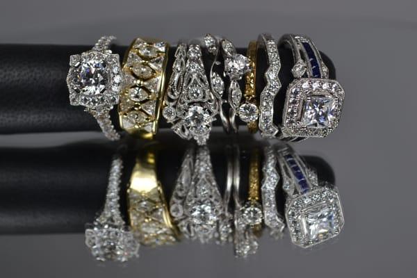 We carry a large assortment of New & Estate Bridal rings