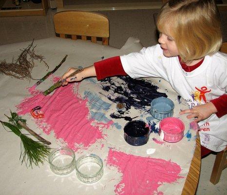 Paintbrushes made with natural materials!