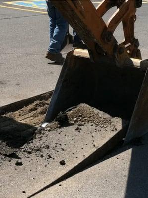 We repair parking lots and driveways.