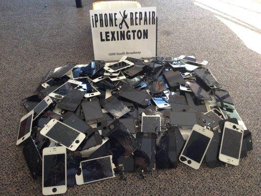 Pile of Cracked Screens