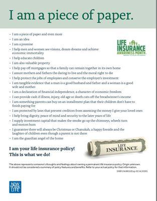 September was Life Insurance Awareness Month.