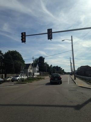 Town Of Dedham -- Washington Street @ Junction of Incinerator Road (Dedham Mall), Dedham