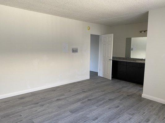 Master bedroom with vanity