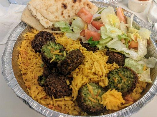 Falafel Rice Bowl, $8.99.