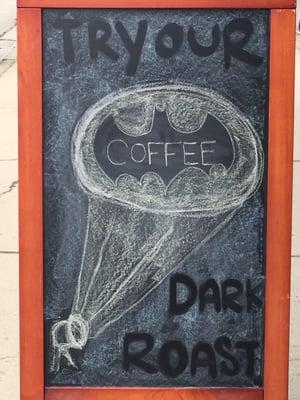 Love the baristas chalkboard art!