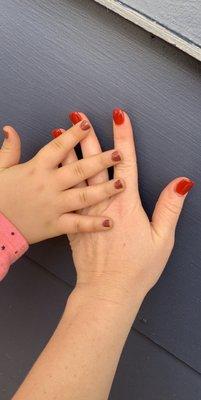 My daughter and I's manicures