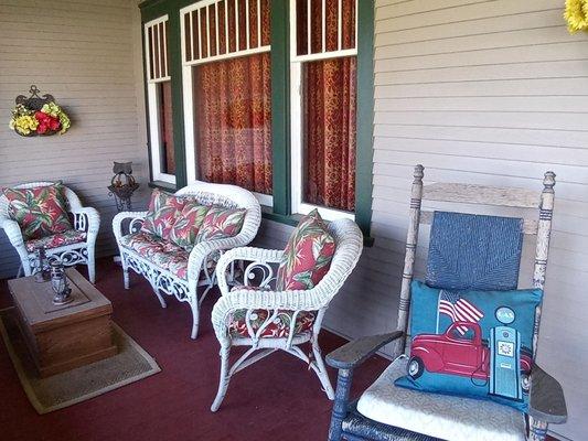 Sitting area on front veranda