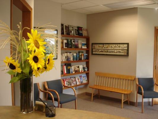 Our patients love our book selection, and we provide current issues of popular magazines.