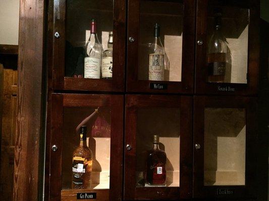 They have personal liquor cabinets!