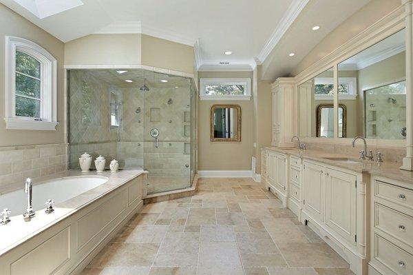 600 square feet bathroom renovation in Los Angeles by All American Builders.