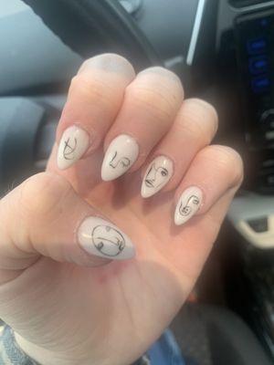 Nail art, abstract