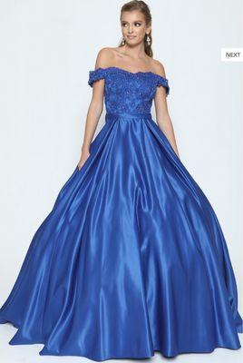 Satin ball gowns