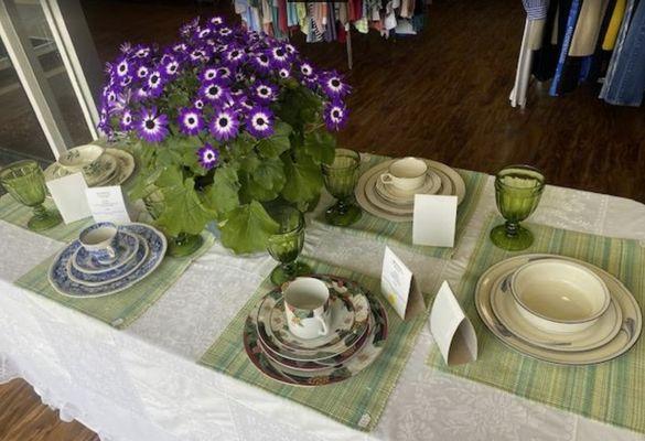 Update your table with home goods from the BWC Thrift Shop.