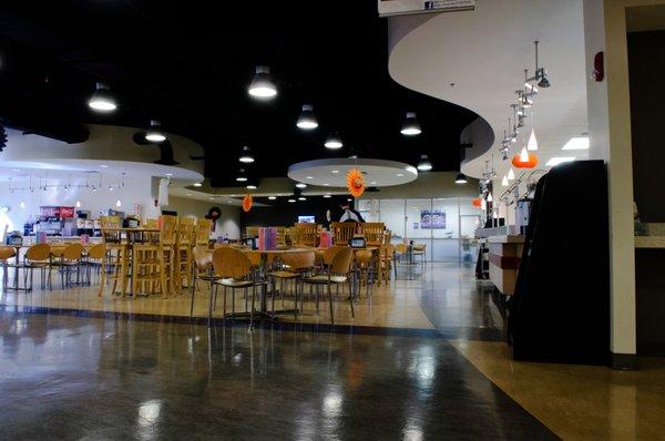 The Pacer Cafe serves all you care to eat for one price, and features salad, deli, grill, and home cooking stations.