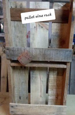 Pallet wood wine rack