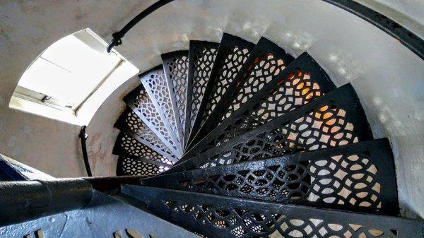 Very cool spiral staircase to top of lighthouse and observation deck.