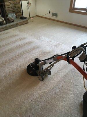 Our certified technicians using Rotovac 360i carpet cleaning technology.