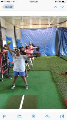 Softball pitching clinic is held @ Elite Metro Sports. Instructor is Coach Greg Wynn.