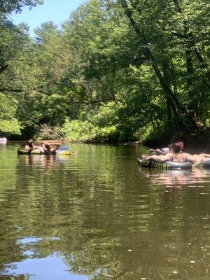 Beautiful views.  Great for groups.  Bring a cooler and put it in a tube made to hold it.  So great on a hot summer day!