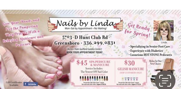 Nails by Linda 336-299-0831