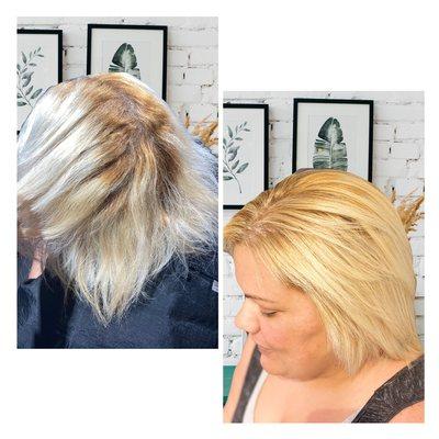 Color correction & keratin treatment