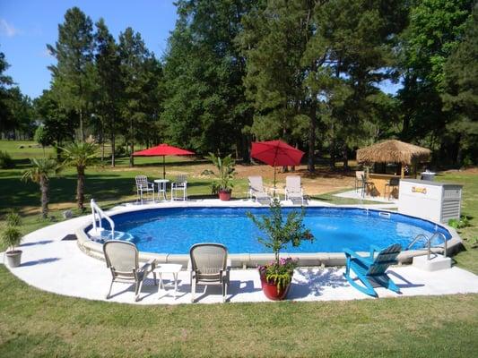 18'x33' Above Ground Pool installed 2' in the ground