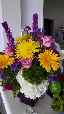 The beautiful arrangement I received for my birthday!!