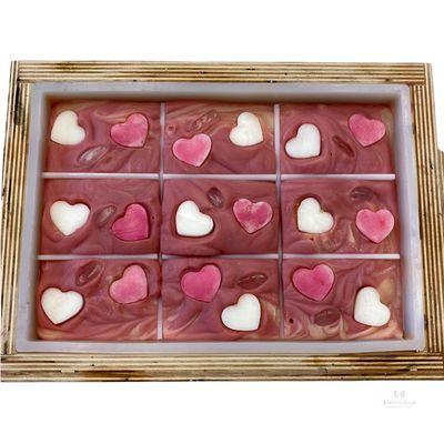 Rose Quartz Soap with real Rose Quartz Gemstones